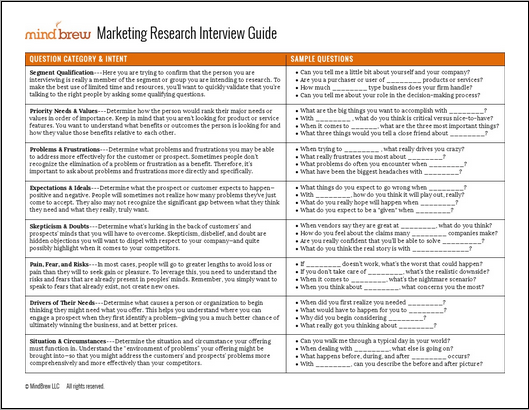 research interview guide sample